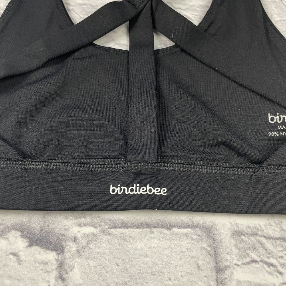 BIRDIEBEE BLACK HONOR CROSS BACK STRAPS STRAPPY SPORTS BRA XS - Picture 5 of 6